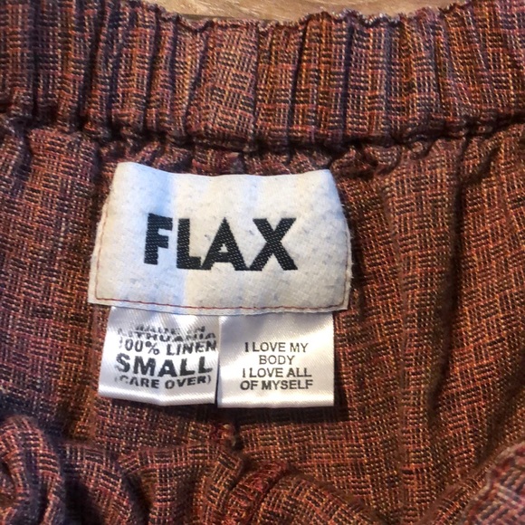 FLAX Linen Pull-On PANTS Side Pockets - Picture 2 of 4